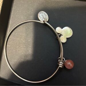 Silver and pink Mickey Charm Bracelet